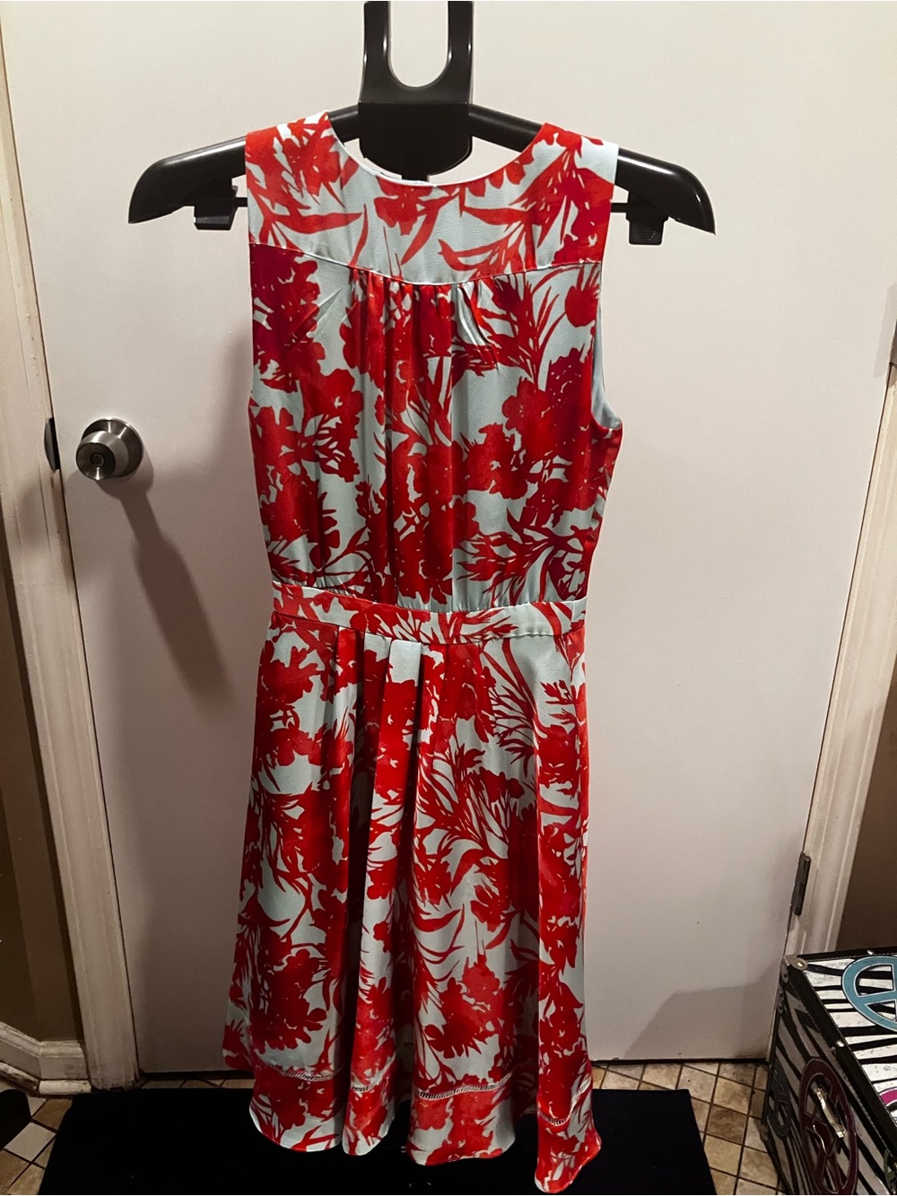 Banana Republic Floral V-Neck Fit & Flare Dress 0 Ladder Lace Midi - Picture 3 of 12
